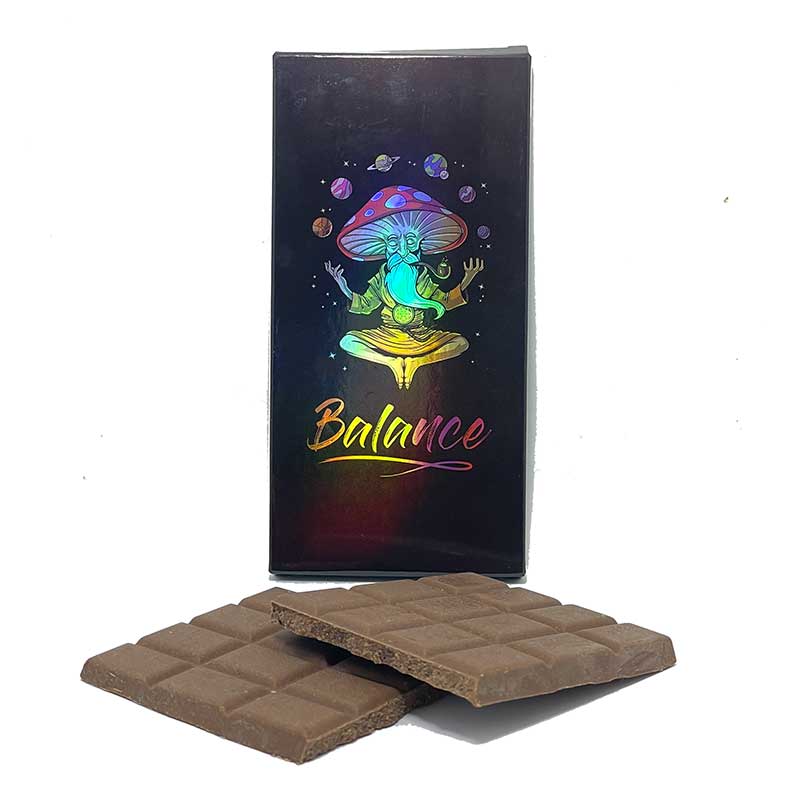 Balance Shroom Chocolate Bar – 6000mg: A premium chocolate bar infused with 6000mg of high-quality psilocybin mushrooms, offering a balanced and enjoyable experience. Perfect for those seeking a delicious and potent way to explore the benefits of psychedelics.