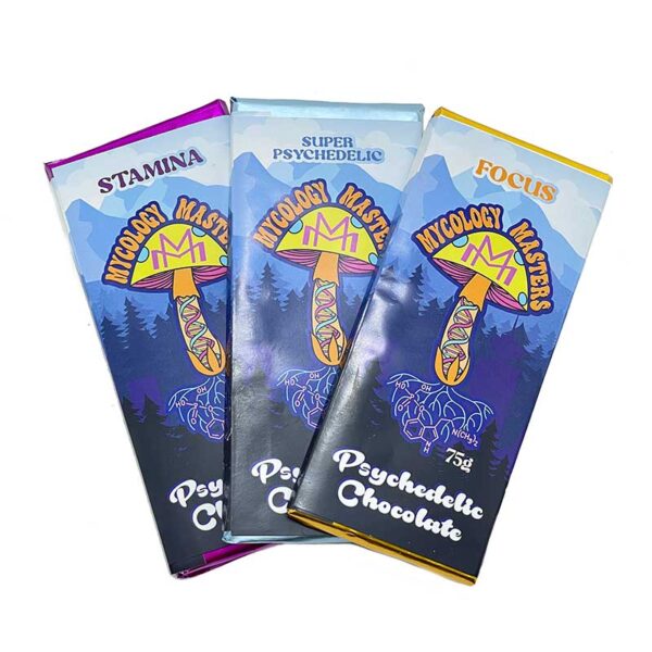 "Mycology Masters Psychedelic Chocolate – 100% Psilocybin 6000mg: A high-quality chocolate bar infused with 6000mg of pure psilocybin, offering a potent and transformative psychedelic experience in every bite.