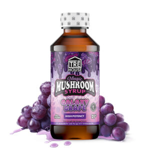"Galaxy Grape Magic Mushroom Syrup bottle – A cosmic blend of premium mushrooms and grape flavor for an electrifying experience